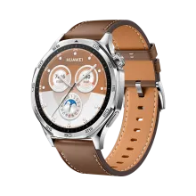 HUAWEI WATCH GT 5 46mm Bruin leer band/ GPS / Bluetooth 5.2 / Compatibel met iOS en Android
