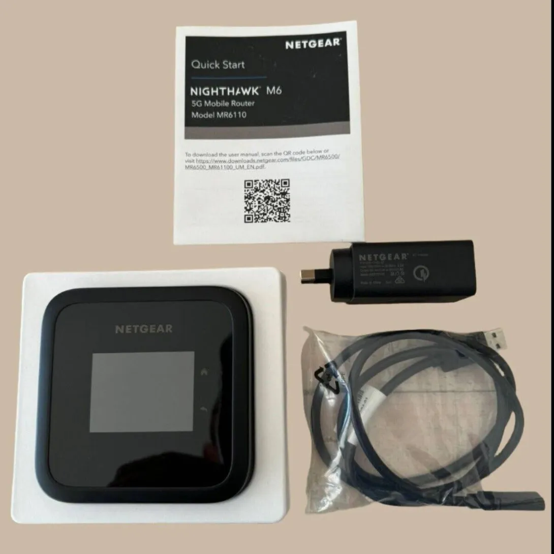 Netgear, Nighthawk M6, 5G, WiFi 6 Mobile Router. Unlocked. (MR6110) - New & Preloved
