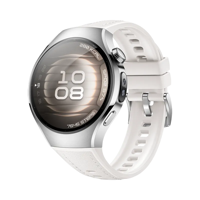 HUAWEI WATCH 5 42mm White/ Multi-sensing X-TAP Technology/ Health MOT on Your Wrist/ Aerospace-grade Titanium/ Compatible with Android & iOS/ Up to 11-Day Battery Life