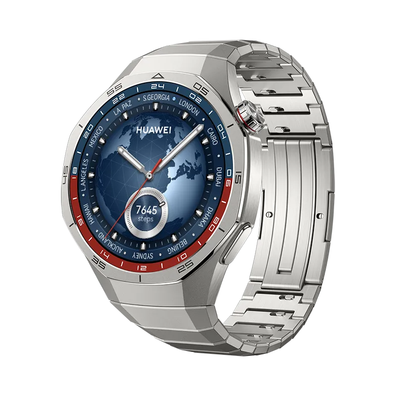 HUAWEI WATCH GT 5 Pro 46mm Metal titanium band/ GPS / Bluetooth 5.2 / Compatibel met iOS en Android