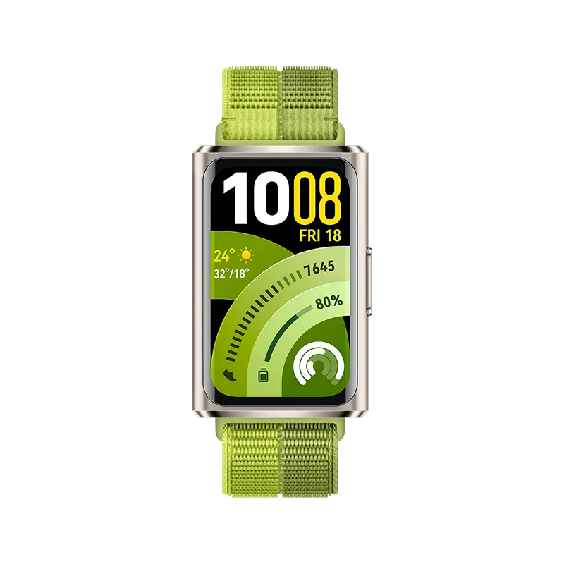 HUAWEI Band 11 Pro Field Green with Built-in GPS/ A clean metallic design that's as it gets/ Big level-up in sports GNSS precision/ Last for weeks. Wear it always/ Compatible with iOS and Android