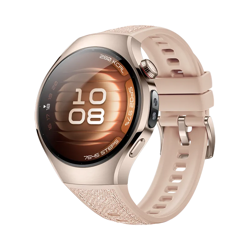 HUAWEI WATCH 5 42mm 904L Stainless Beige/ Multi-sensing X-TAP Technology/ Health MOT on Your Wrist/ Aerospace-grade Titanium/ Compatible with Android & iOS/ Up to 11-Day Battery Life